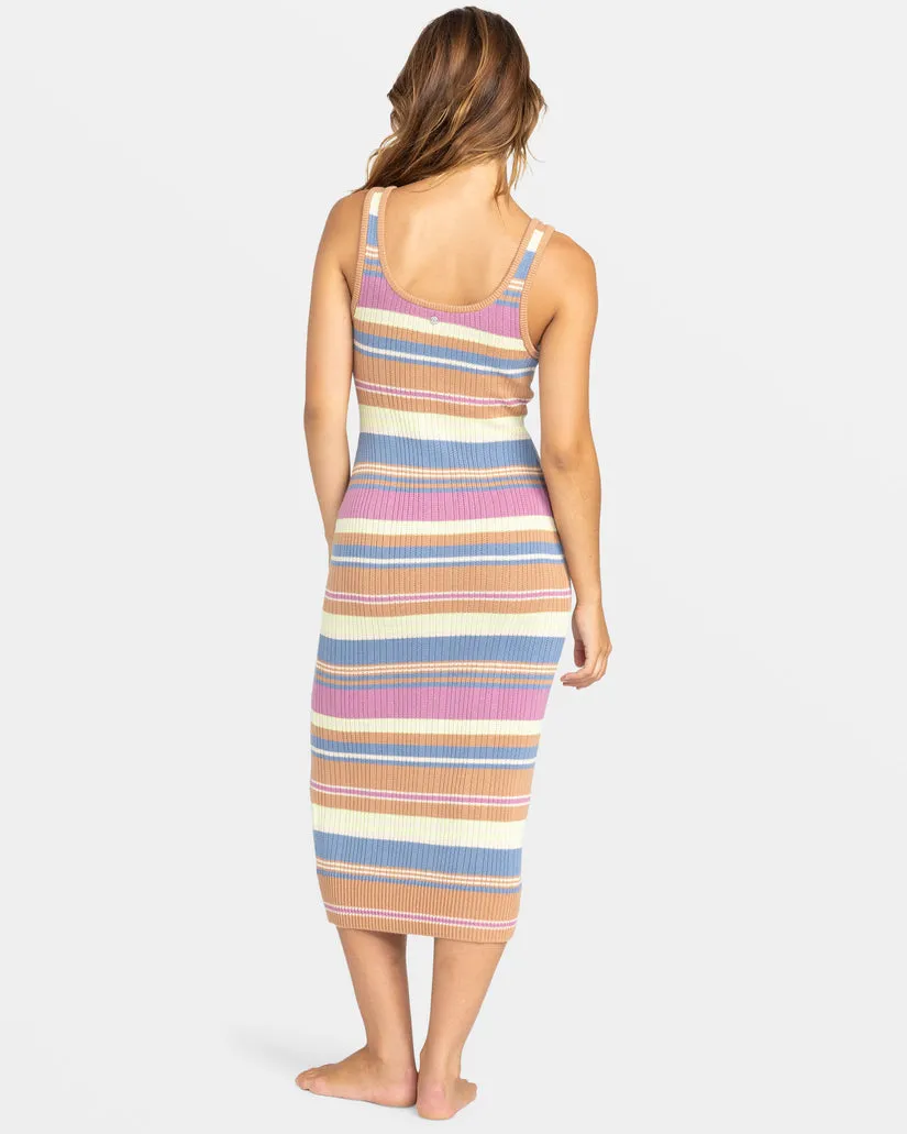 Roxy Playa Del Amor Dress-Camel Swithback Stripe