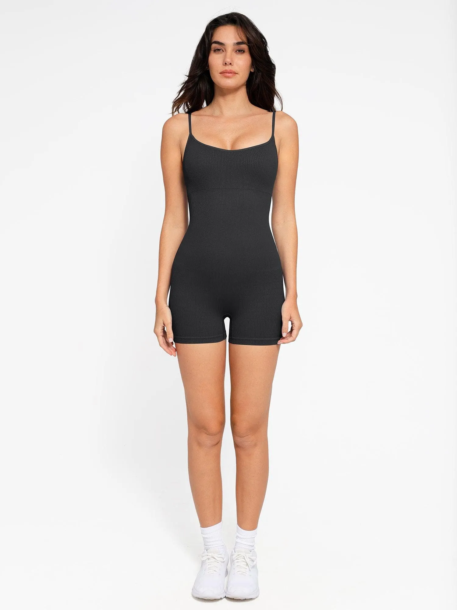 Shapewear Seamless Rib Strappy Romper