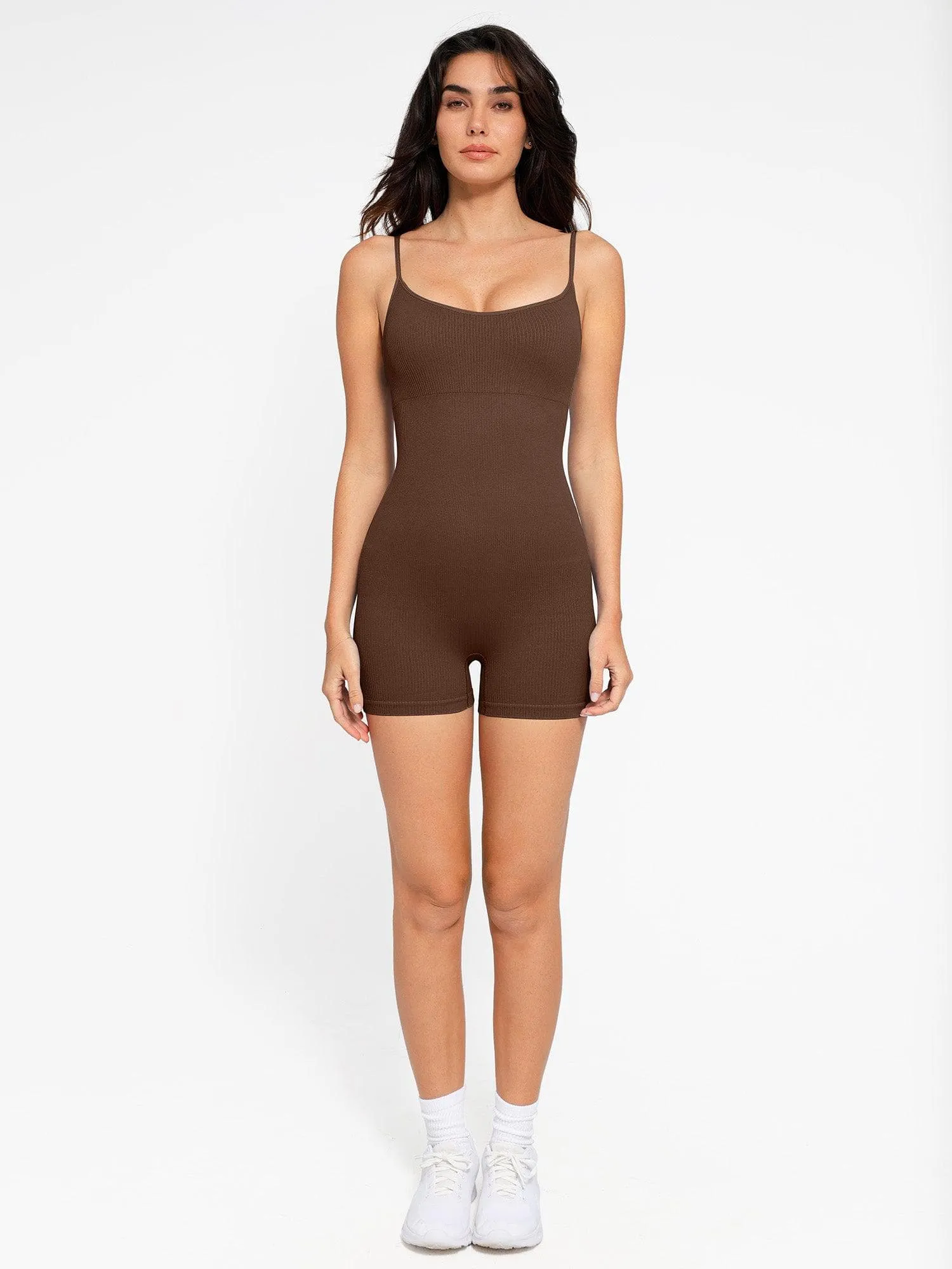 Shapewear Seamless Rib Strappy Romper