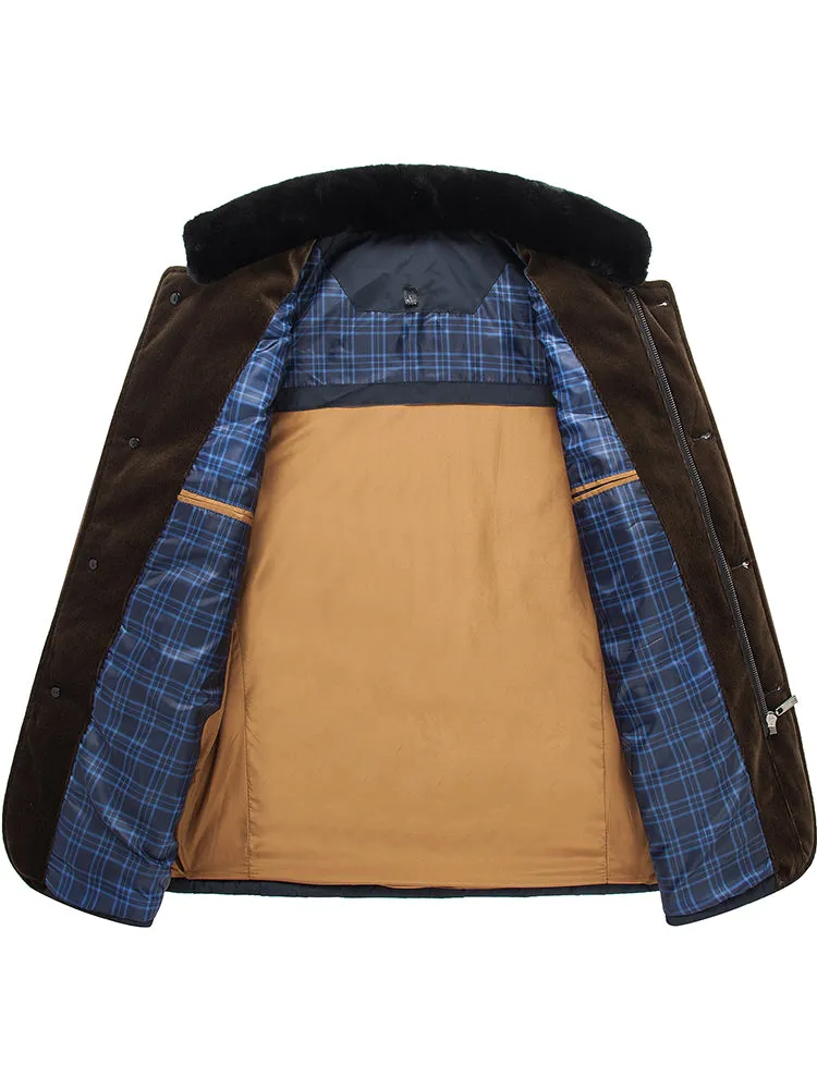 Sherpa-Lined Mountain Down Winter Coat