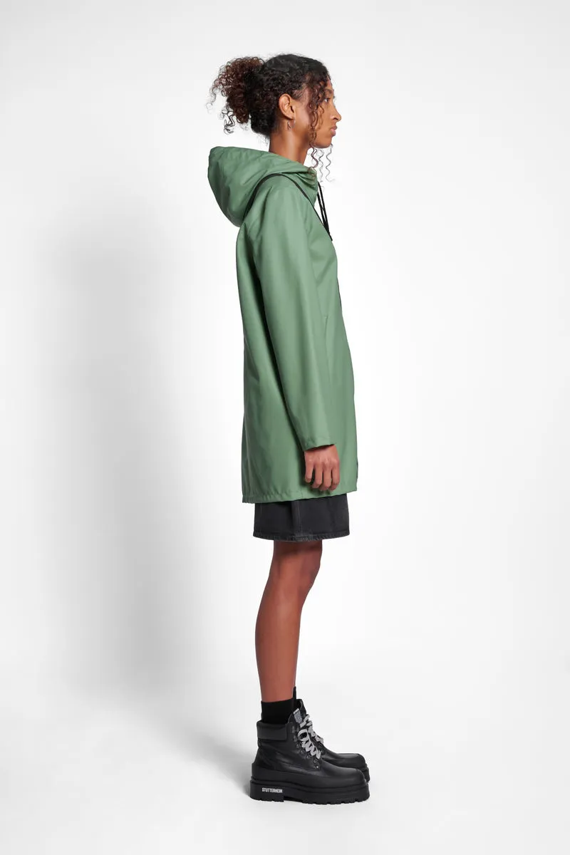 Stockholm Lightweight Zip Raincoat Loden Green