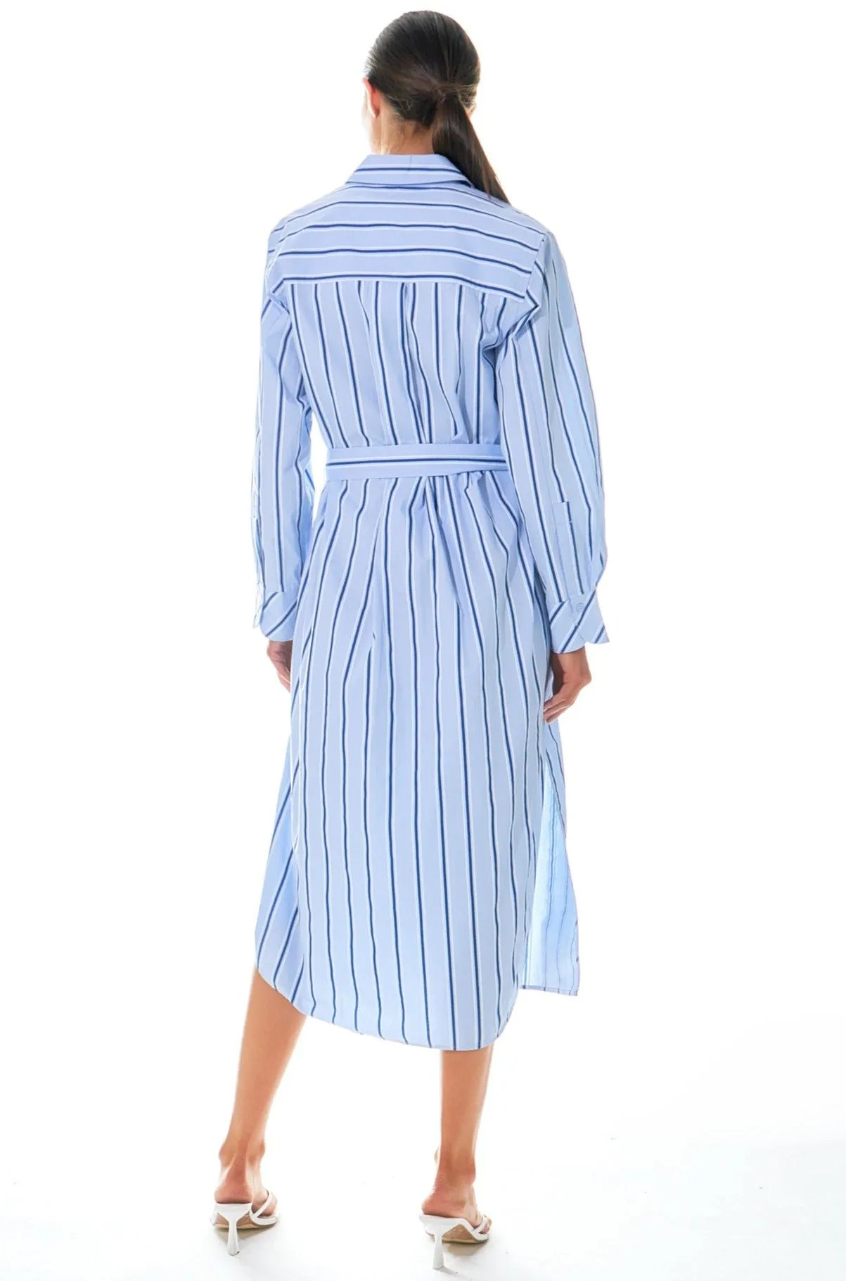 Striped Maxi Shirt Dress