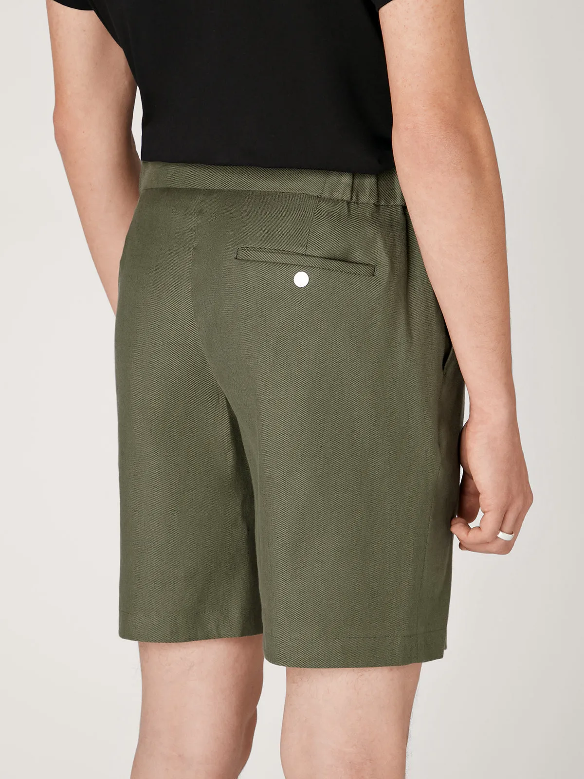 The 12 Shorts Linen 9" || Olive | Linen