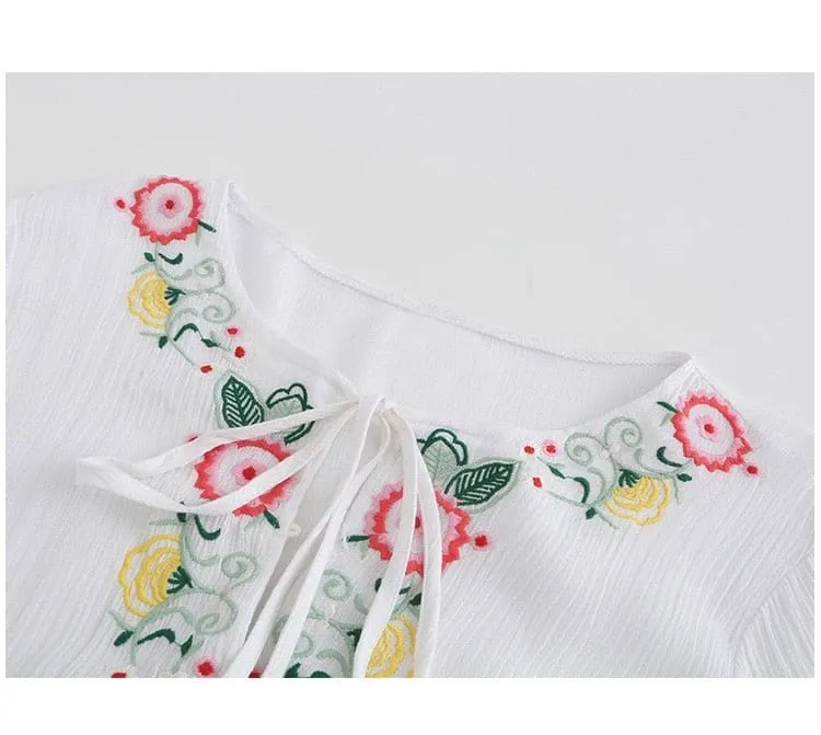 The Perfect Summer White Cotton Embroidery Maxi Dress