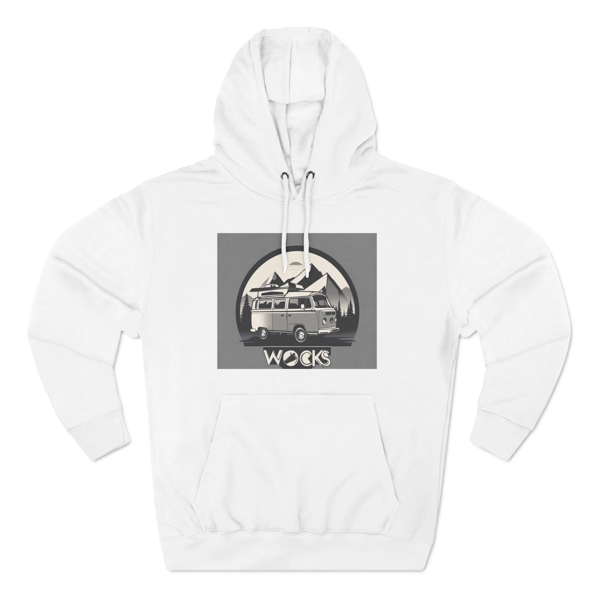 Three-Panel Fleece Hoodie