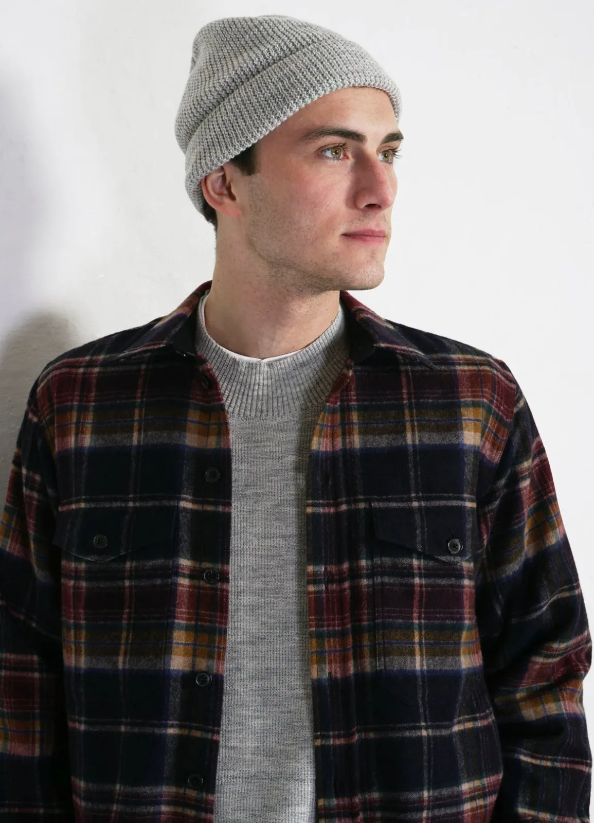 TORE | Knitted Rib Beanie | Winter Grey