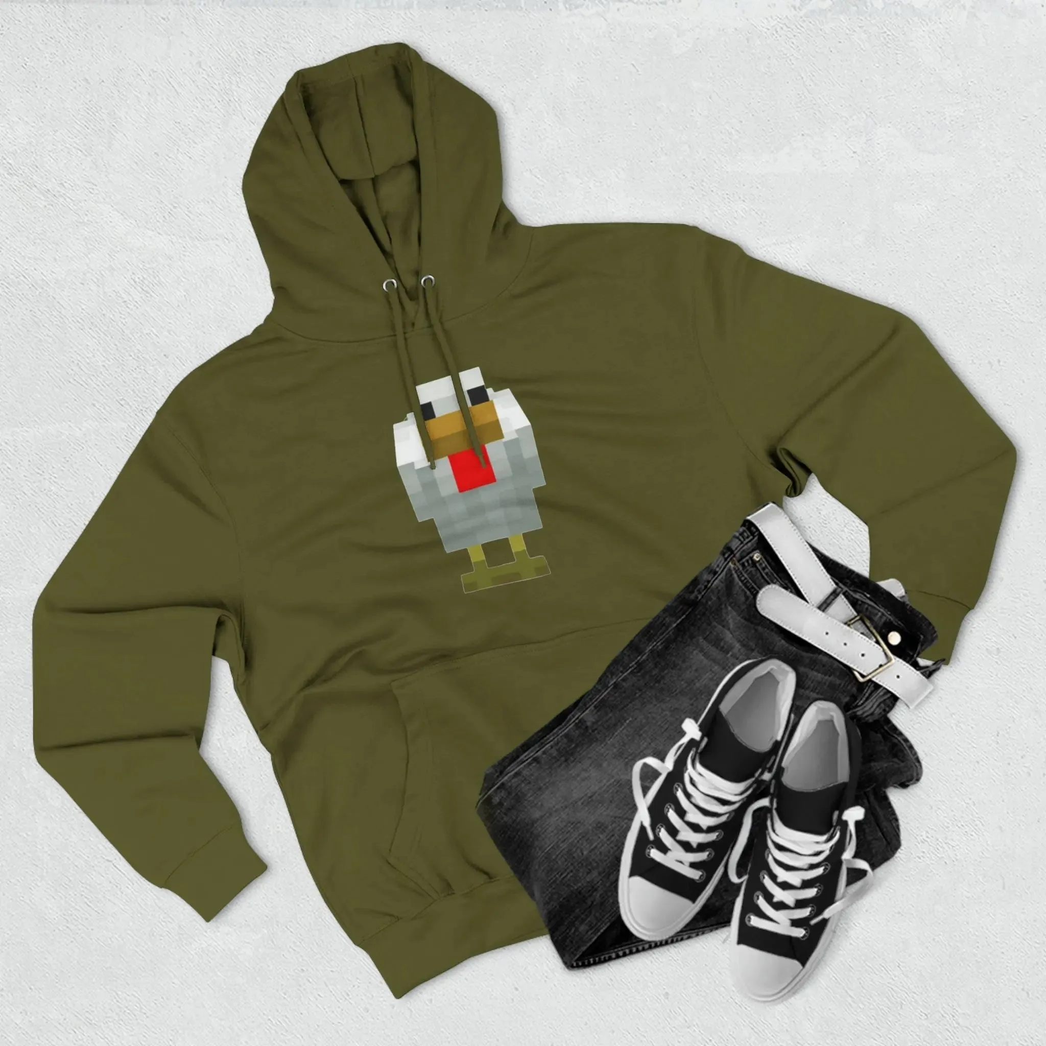 Unisex Premium Pullover Hoodie Minecraft Chicken