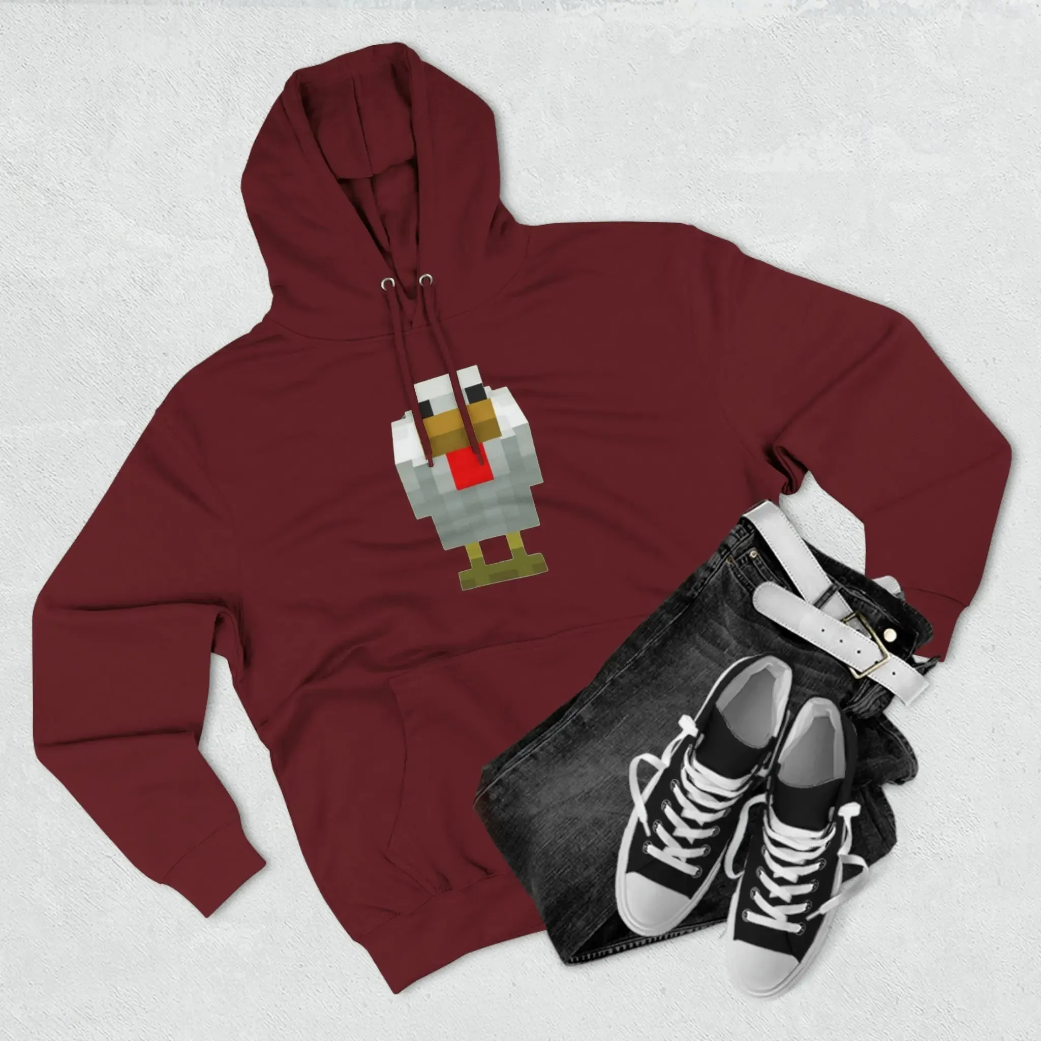 Unisex Premium Pullover Hoodie Minecraft Chicken