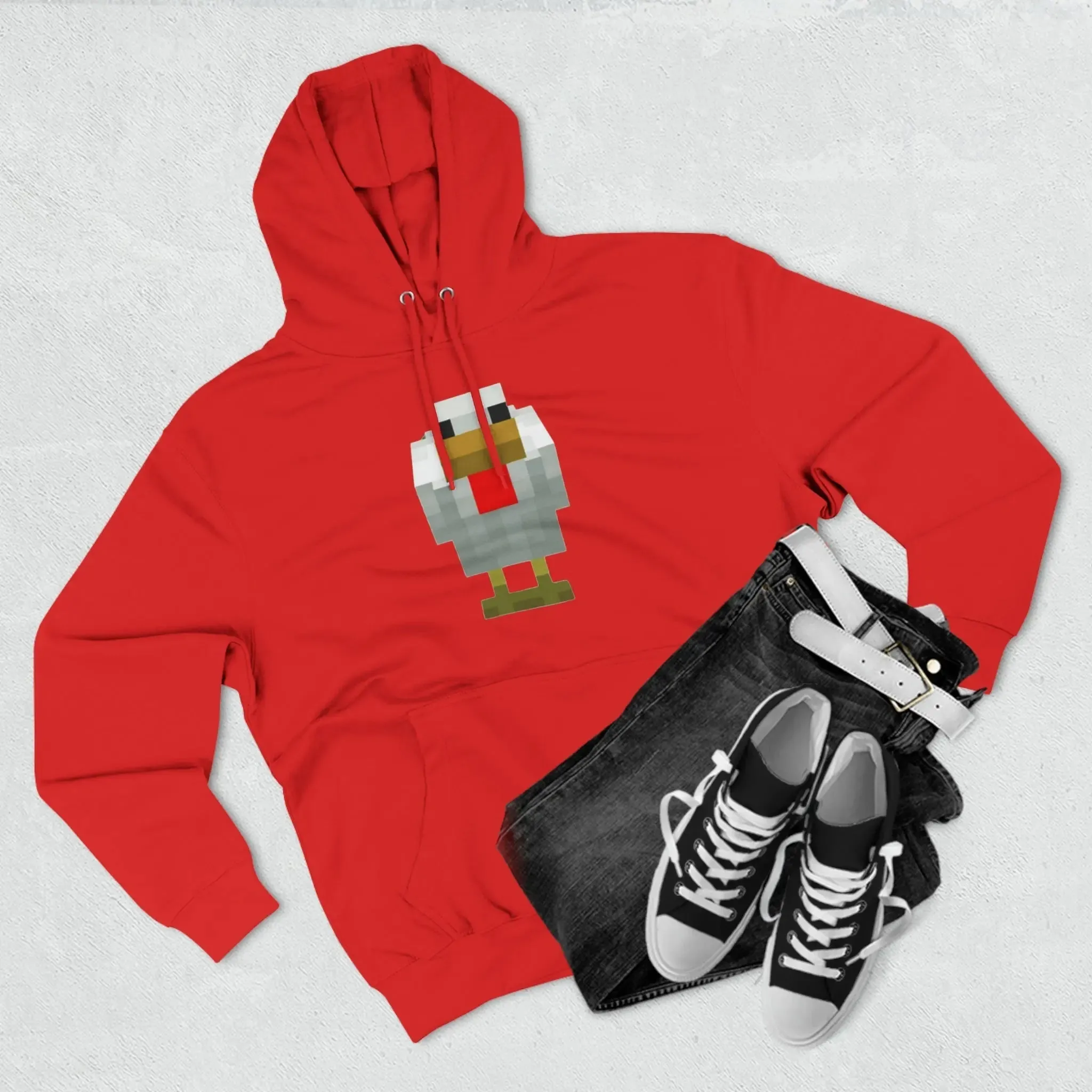 Unisex Premium Pullover Hoodie Minecraft Chicken