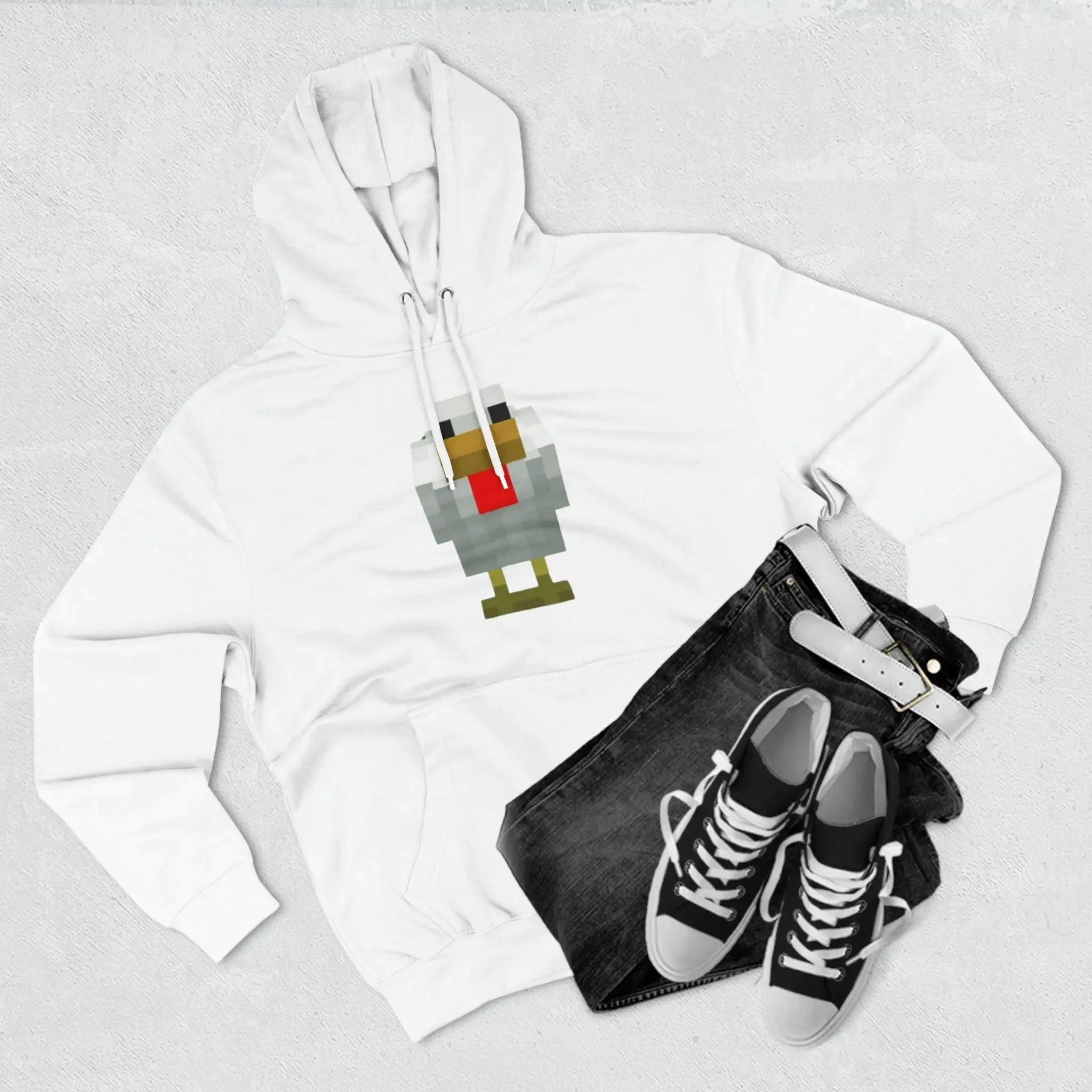 Unisex Premium Pullover Hoodie Minecraft Chicken