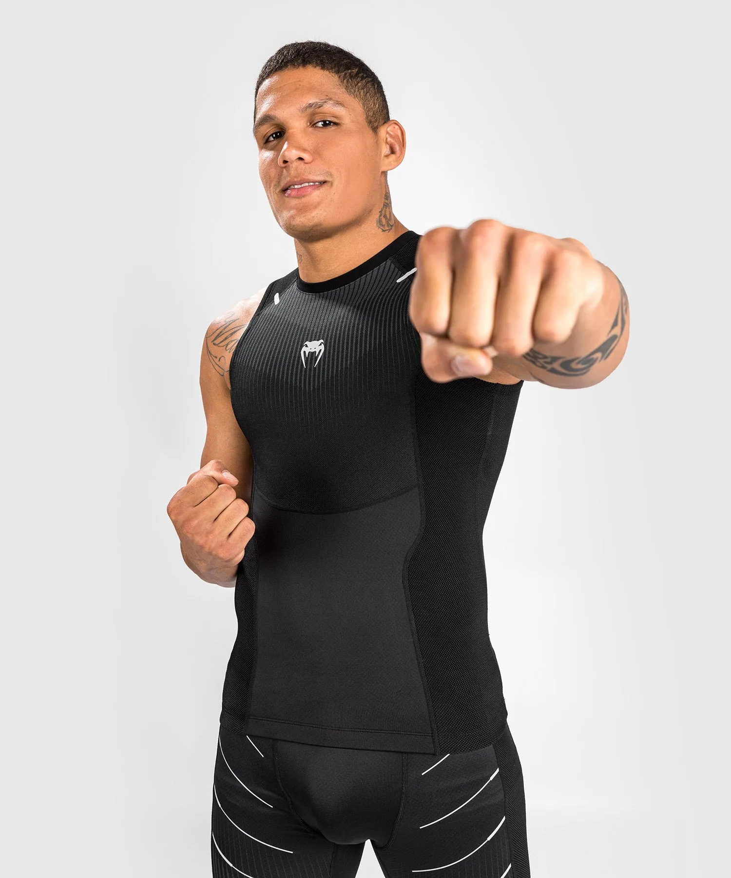 Venum Rashguard Sleevless Biomecha - Black/Grey