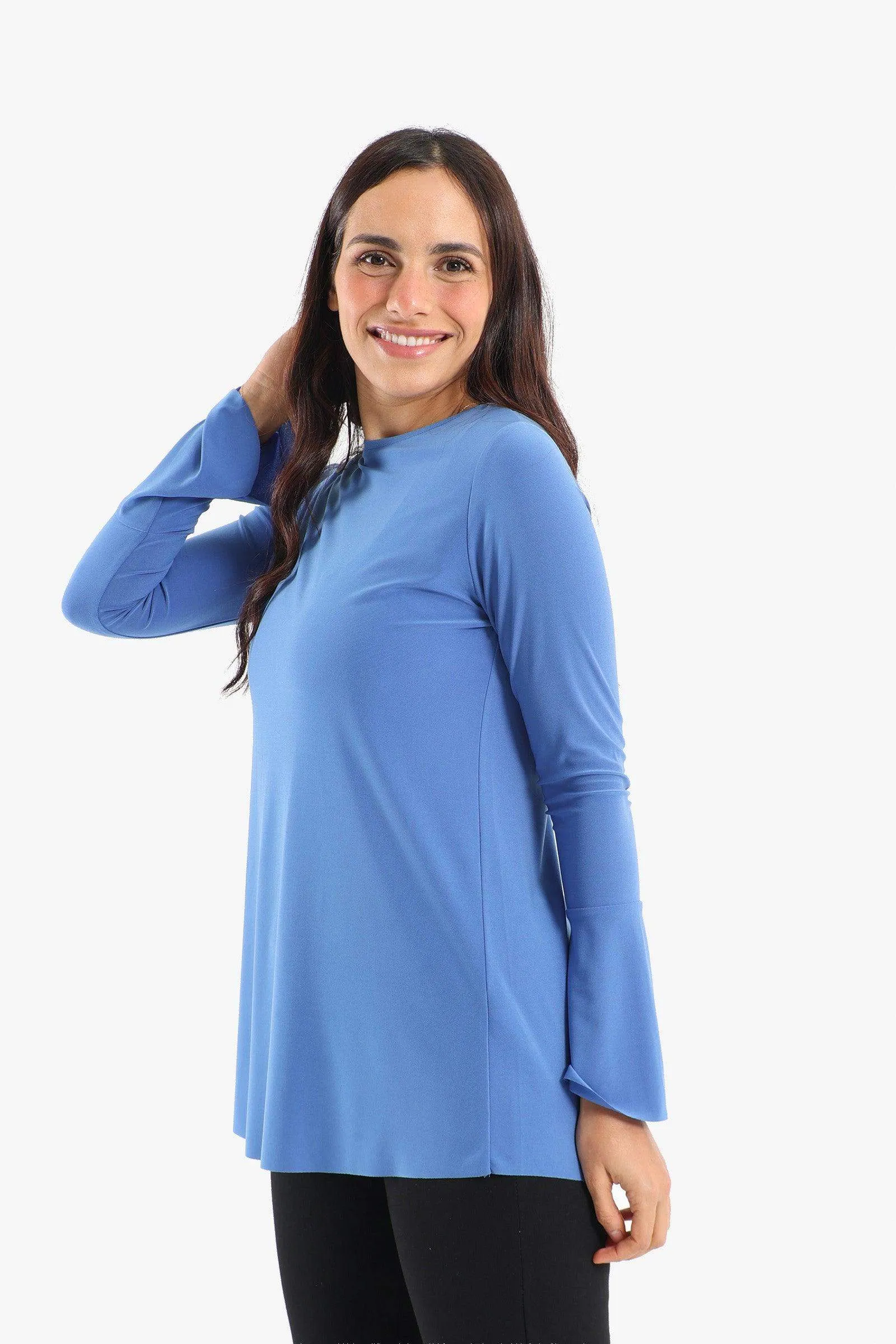 Voile Bell Sleeves Blouse