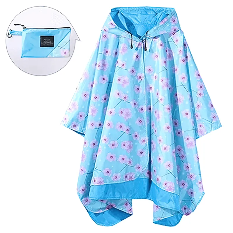 Women's Stylish Double Layer Raincoat with Hood - SF1995